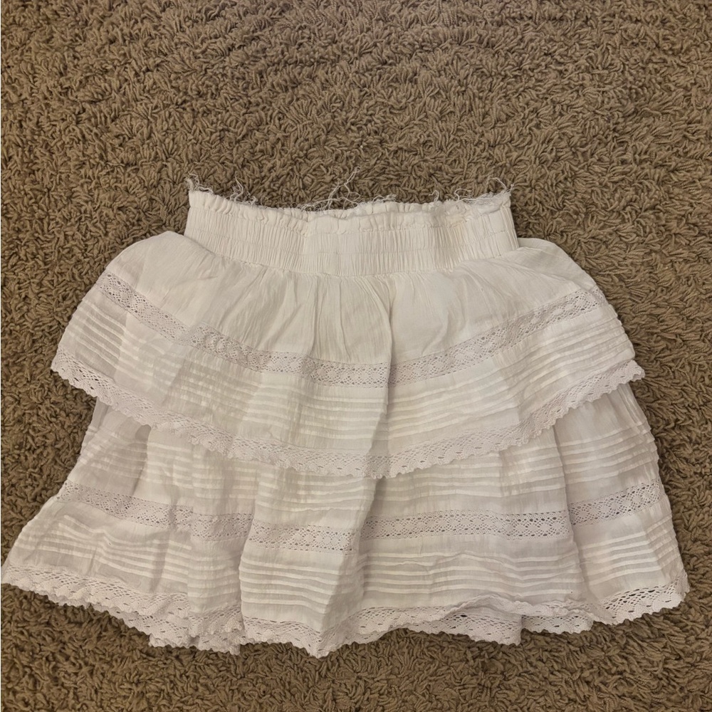 White Tiered Women's Skirt